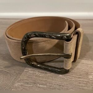 Jenny And The Boys Tan Leather Belt with Buckle Detail Size S
